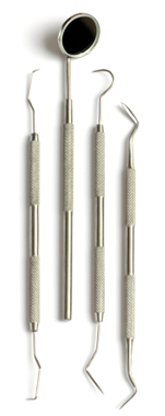 Cleaning tools used by dentists